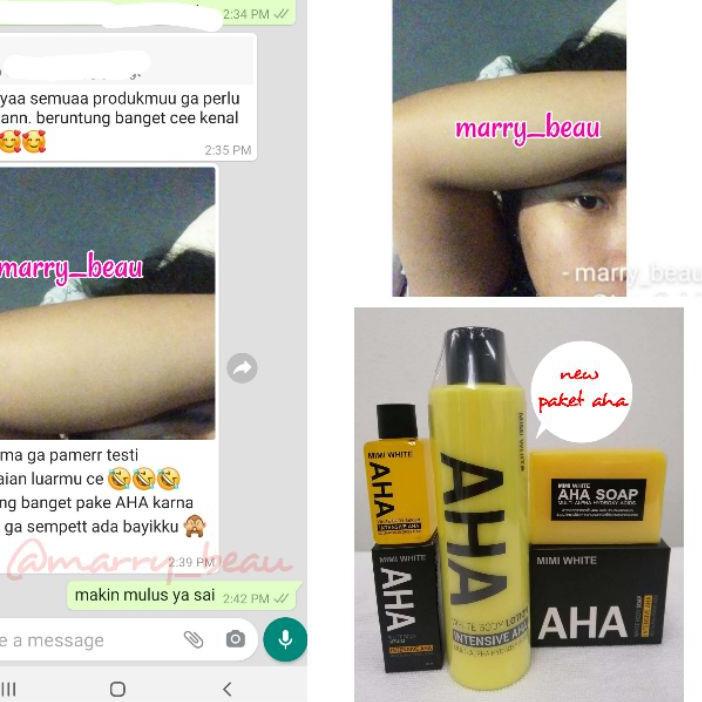 ⟳ PAKET AHA WHITENING SERUM AHA SABUN LOTION MIMI WHITE ❄