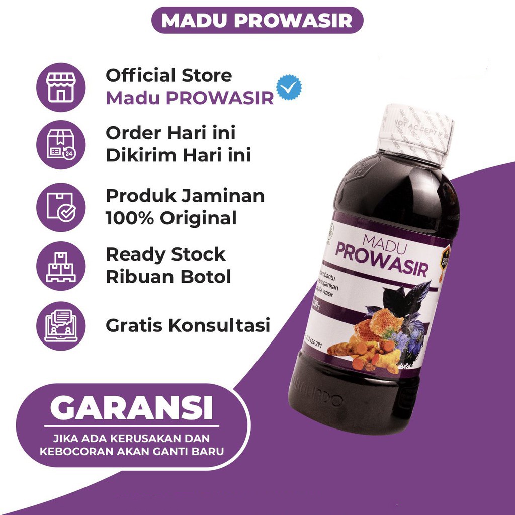 Madu Prowasir Obat Herbal Wasir Ambeien Atasi Benjolan Anus Berdarah BAB