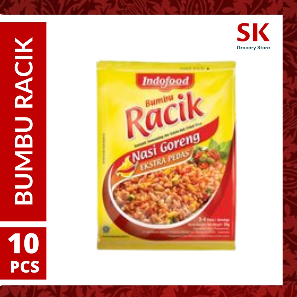

[Harga Grosir] Indofood Bumbu Racik Instan Nasi Goreng Extra Pedas (1 Renteng)