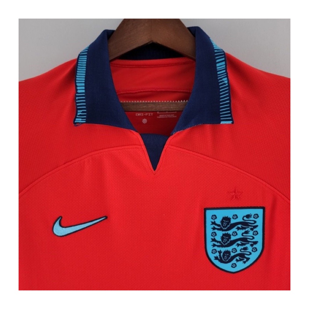 jersey pria inggris away kaos sepakbola piala dunia club baju futsal atasan grade ori wanita dewasa t-shirt seragam print custom jersy outfit klub olahraga kostum jarsey soccer pakaian oblong sport suit apparel merah polos