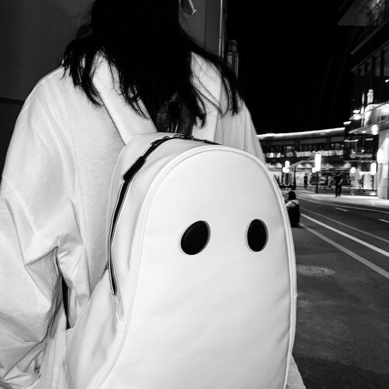 Sera asli desain niche tas sekolah hantu jelek kepribadian lucu ransel tren ransel kapasitas besar siswa Jepang