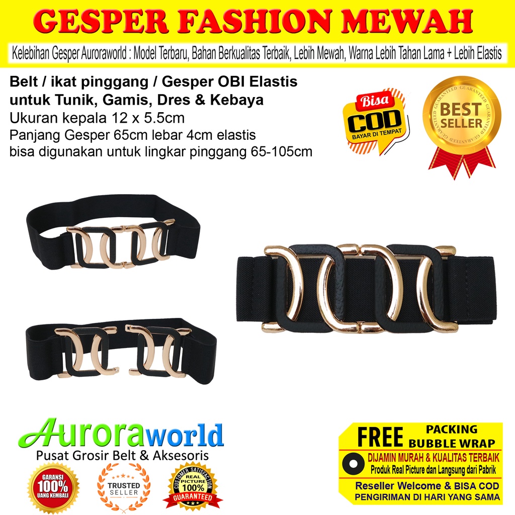 AURORAWORLD GESPER CEWEK OBI KARET UNTUK DRESS GAMIS TUNIK IKAT PINGGANG WANITA FASHION HIJAB TUNIK BELT KARET ELASTIS PEREMPUAN TERMURAH TERLARIS bisa COD