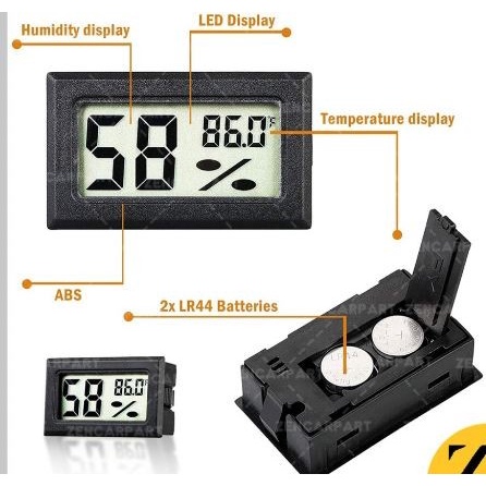 HYGROMETER Thermometer mini LCD Display Alat Pengukur Suhu dan Kelembaban ruangan