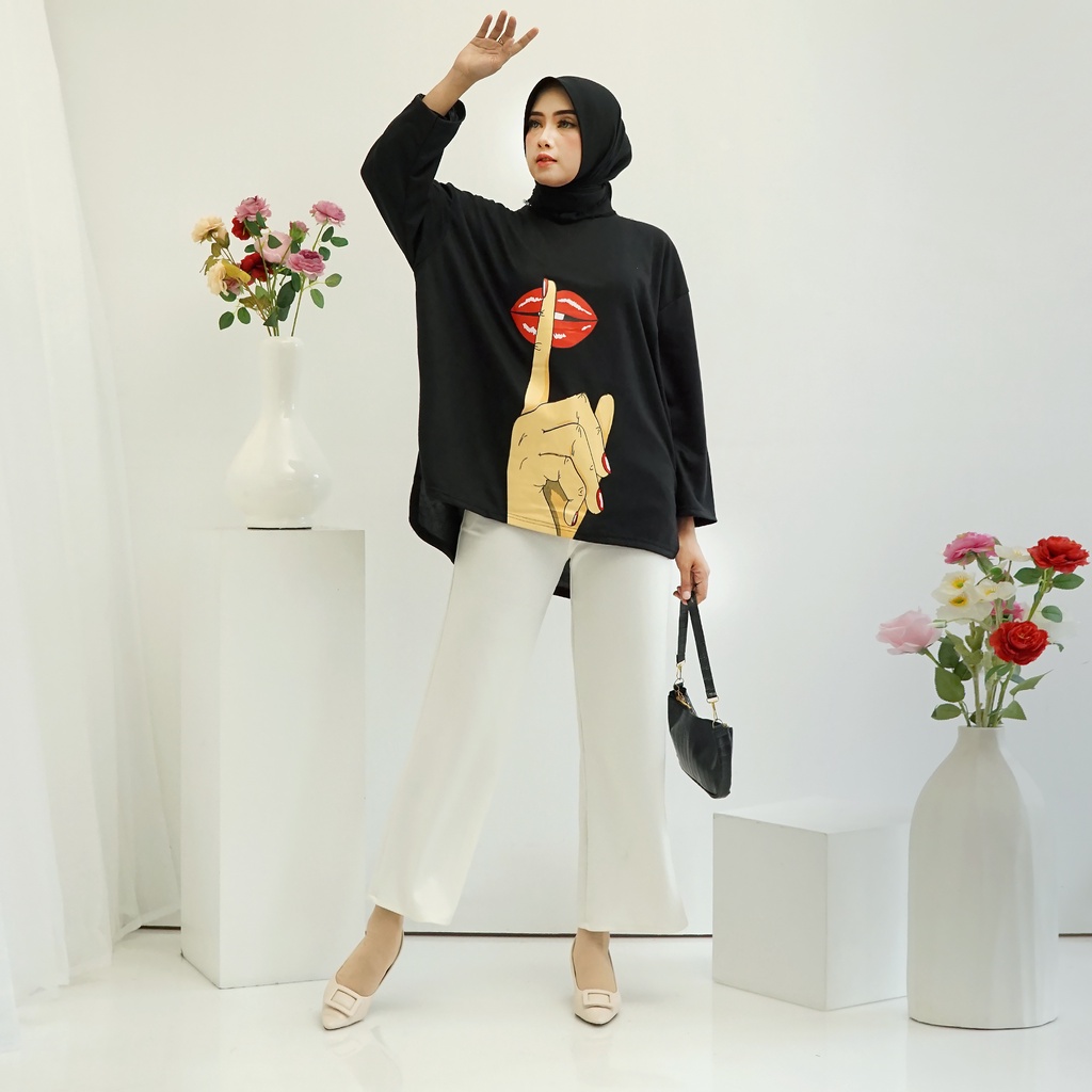 GR ATASAN OVERSIZE KAOS BASIC PENGUIN BEST SELLER SR528