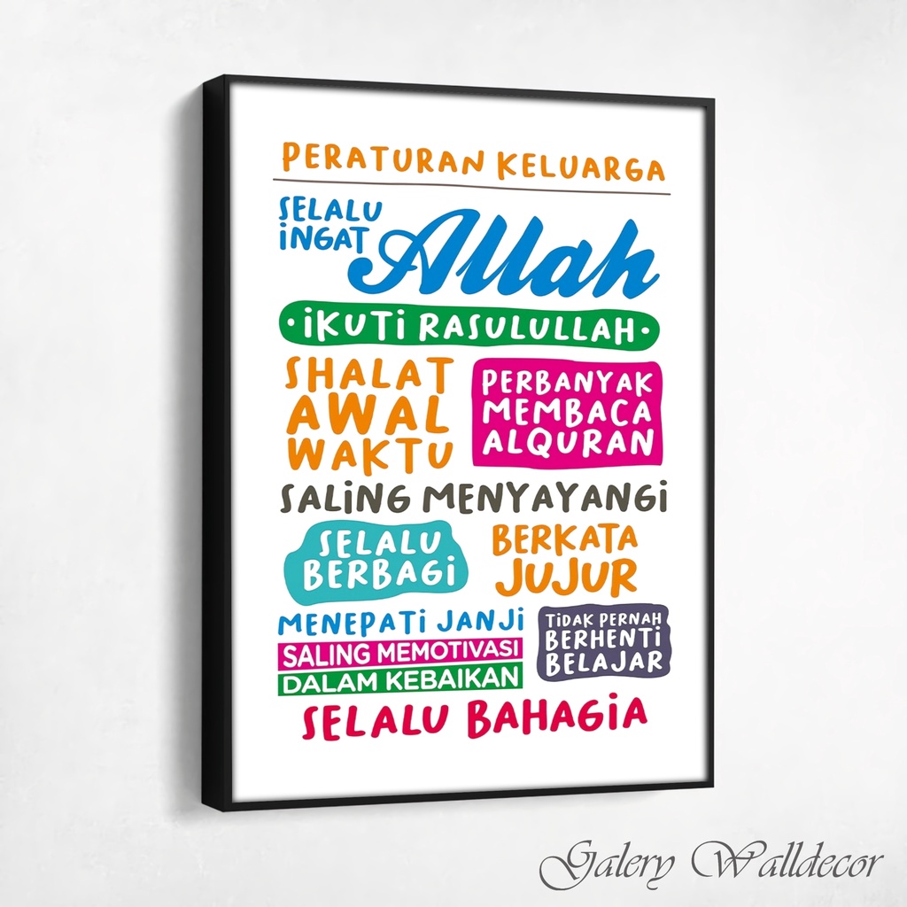 Hiasan Dinding Poster Bingkai Pigura Putih Minimalis