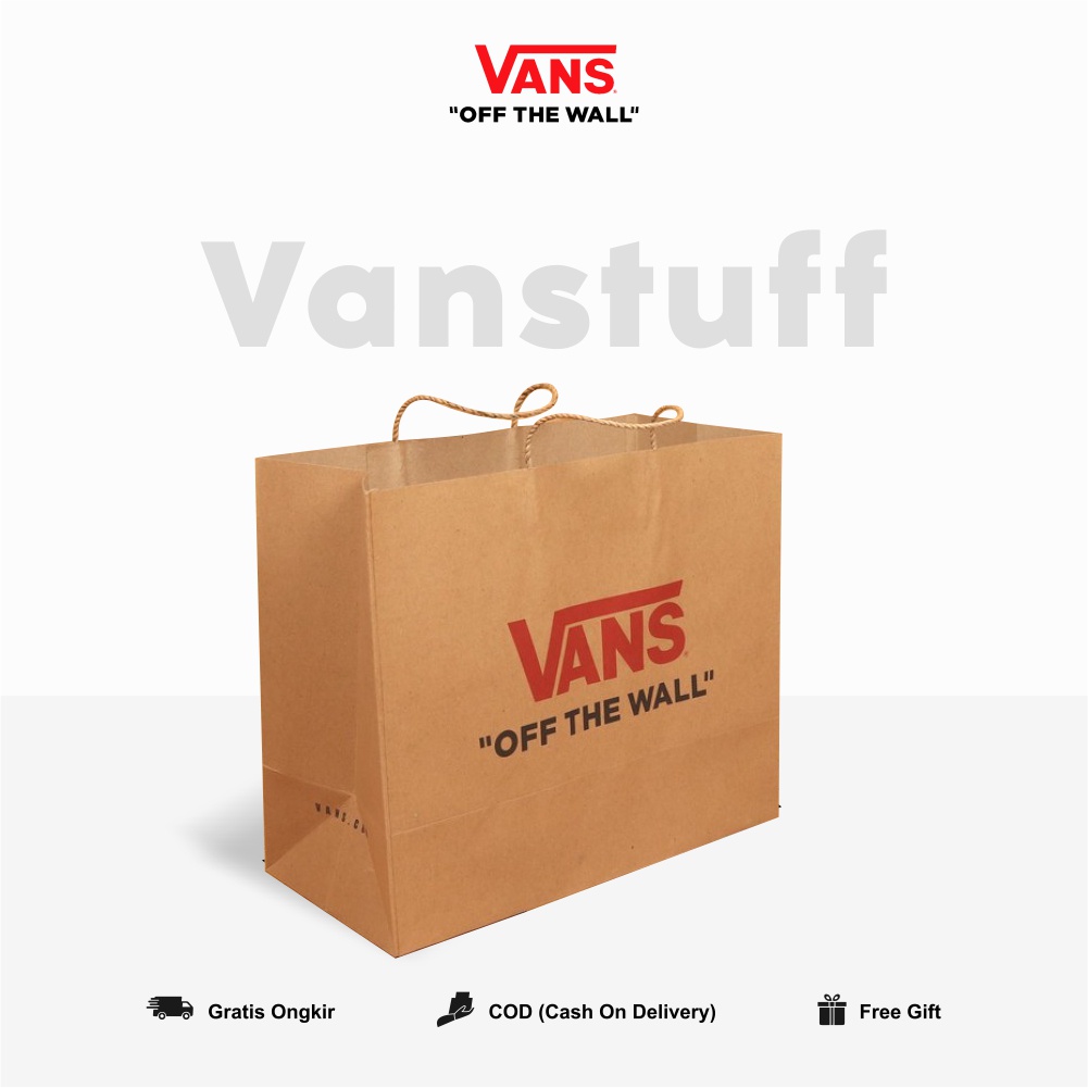 Paper Bag Vans Coklat Polos Paperbag Tote Bag Vans Tas Kertas Coklat Polos