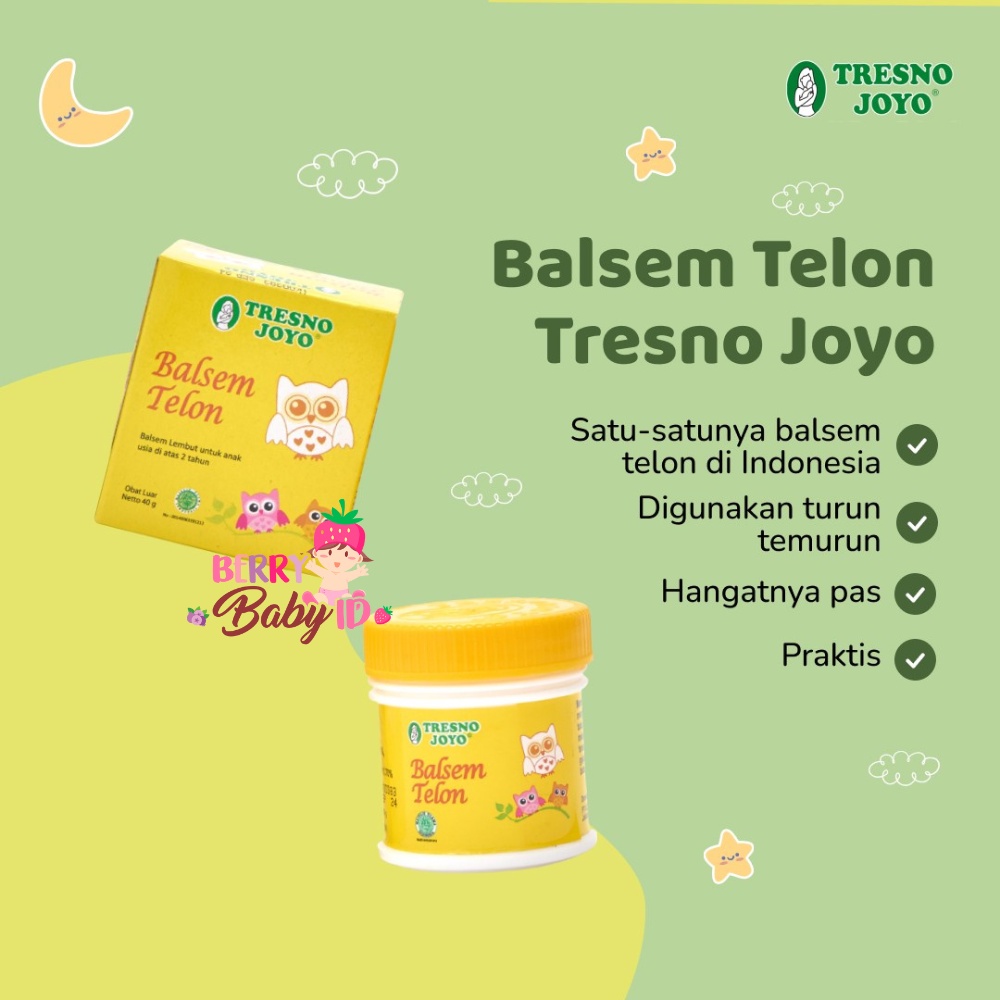 Tresnojoyo Paket 5 Pcs Balsem Telon Ointment Bayi Tresno Joyo 40 gr Berry Mart