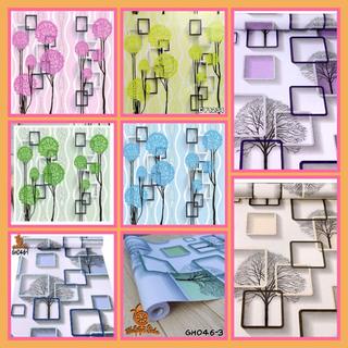 Wallpaper Sticker dinding Motif 3D dan POHON 3D akar ukuran 45 cm x 8 meter dan ukuran 45 cm x 4 met