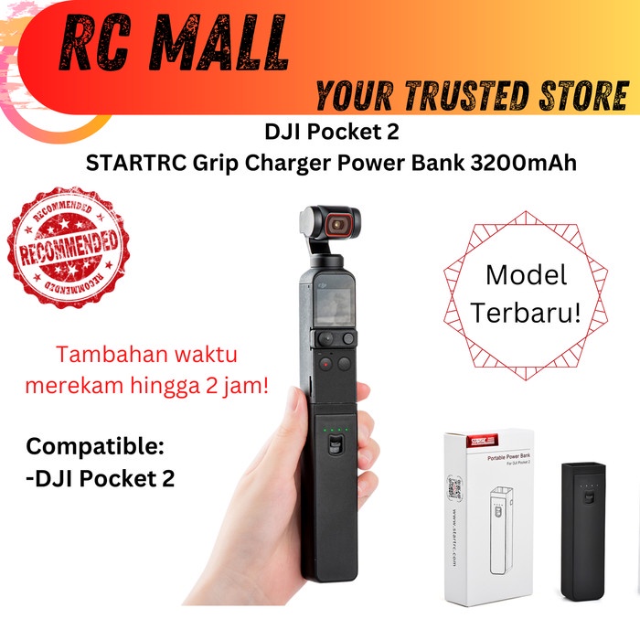 Battery Power Bank DJI Osmo Pocket 2 Charger Baterai 3200Mah Powerbank