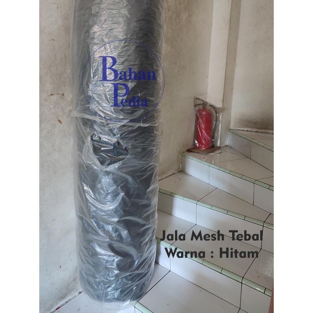 [Meter] Bahan Kain Jala Mesh Double Jaring Busa 100 x 150 cm - Hitam