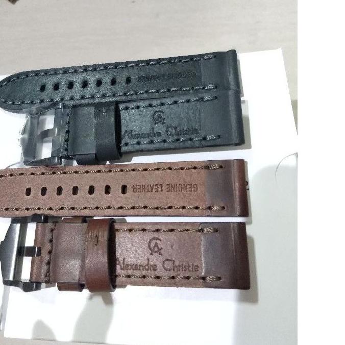 ➫➻❀✺ Tali Jam Tangan Alexandre Christie Strap AC 22mm 24mm Original Kulit Asli AC9205 AC6410 AC6280 