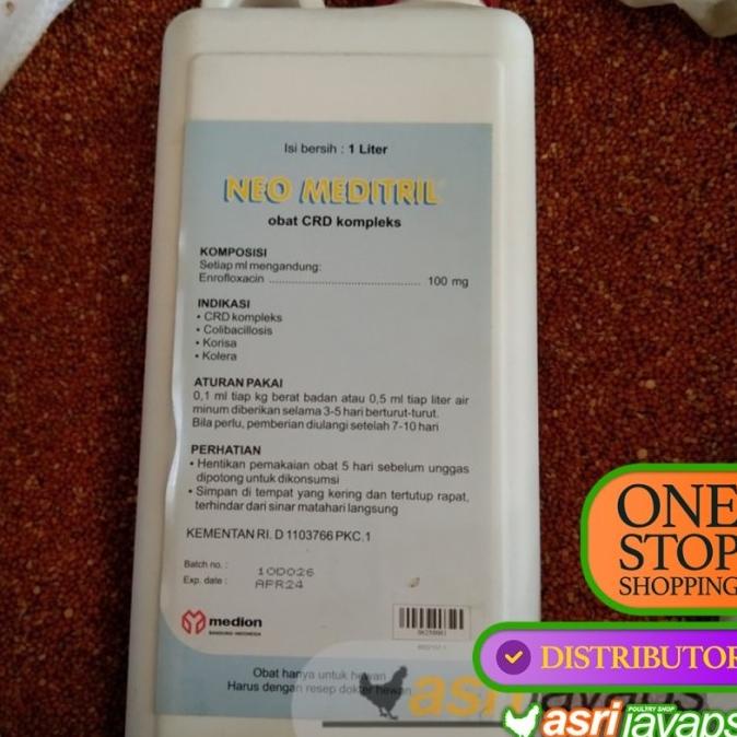 Xv818 Obat Cdr Pernafasan Unggas Neo Meditril 1 Liter Medion
