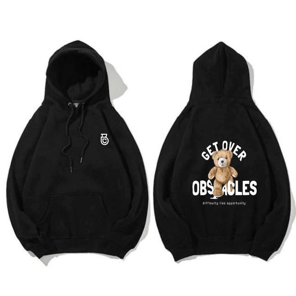 JKFashion - ZEC OOTD Sweater Bertudung  Kekinian / FLEECE Sweater Hoodie Obstacle / Switer Bertopi /