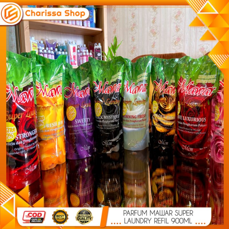 MAWAR SUPER LAUNDRY KEMASAN REFFIL 900ML / MAWAR PARFUM LAUNDRY BY SITI WARDAH MCM