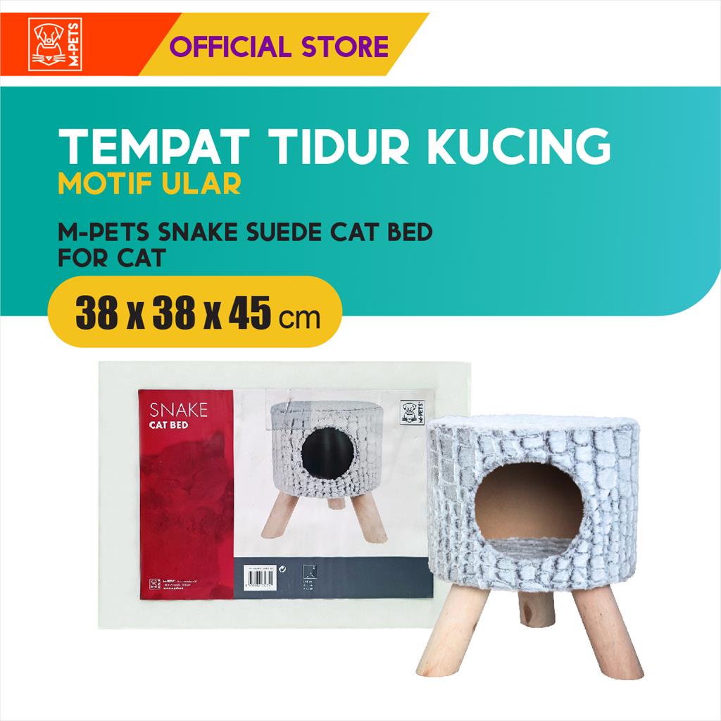 M-Pets Snake Suede Cat Bed / Tempat Tidur Kucing Motif Ular