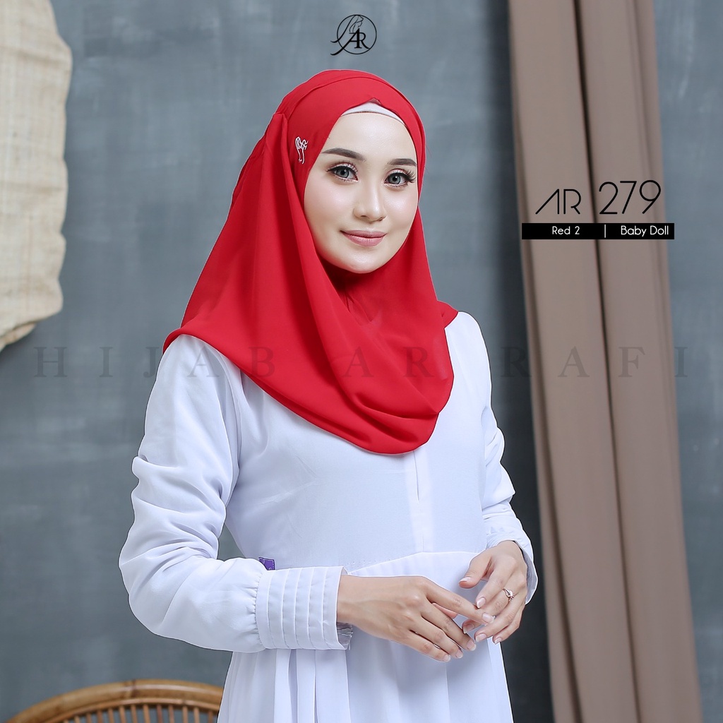 ARRAFI Hijab Jilbab AR 279 pashmina instan pashtan baby doll kerudung pashmina jilbab pashtan 2 luba