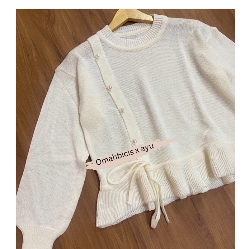 kirei knitwear blouse -blouse rajut-blouse serut-rajut serut-knit serut