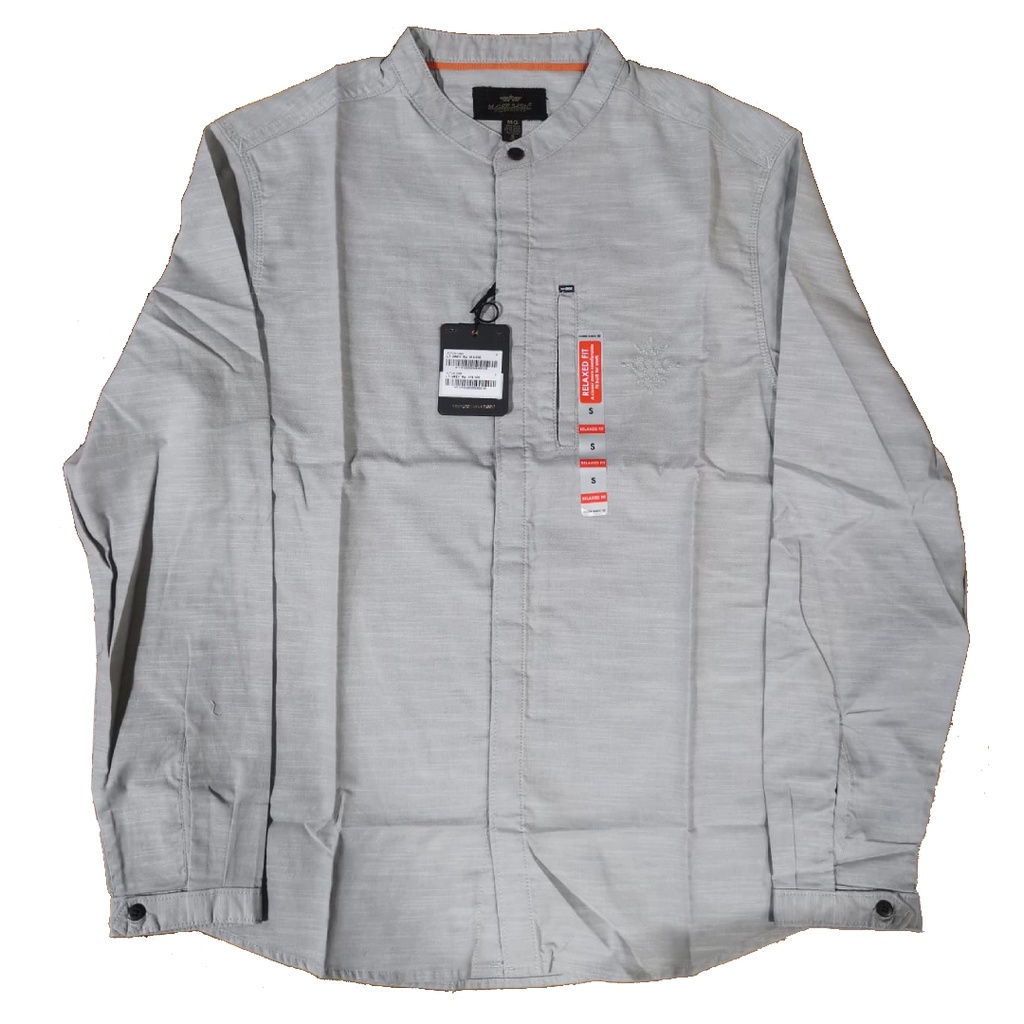 BAJU KOKO LENGAN PANJANG MGEE AUTUS C053 - LIGHT GREY