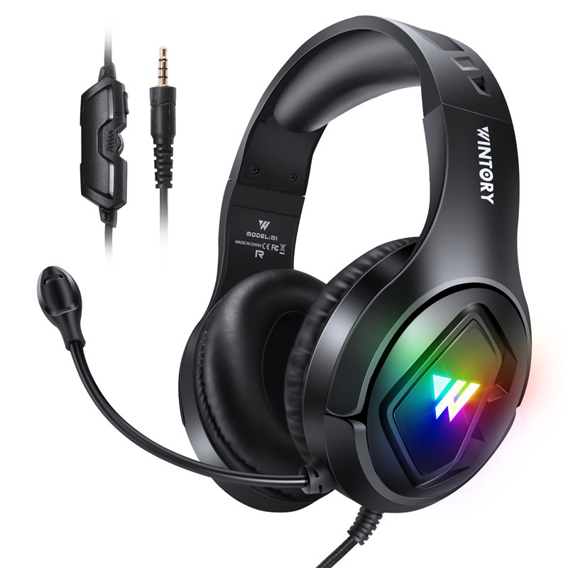 Sicibel M1 Headset Gaming Untuk PC Dan Konsol Game PS5 PS4 Xbox Series X | S, Xbox ONE, Nintendo Switch Stereo Sound Dengan Mic Peredam Suara