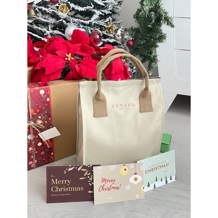 C-0107 Christmas Hampers - Kadaka Tote Bag and Christmas Greeting Card