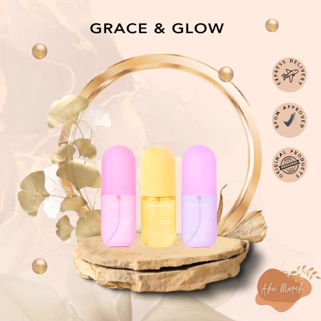 ✨ AKU MURAH ✨ GRACE AND GLOW HAIR MIST 100ml SERIES ORIGINAL