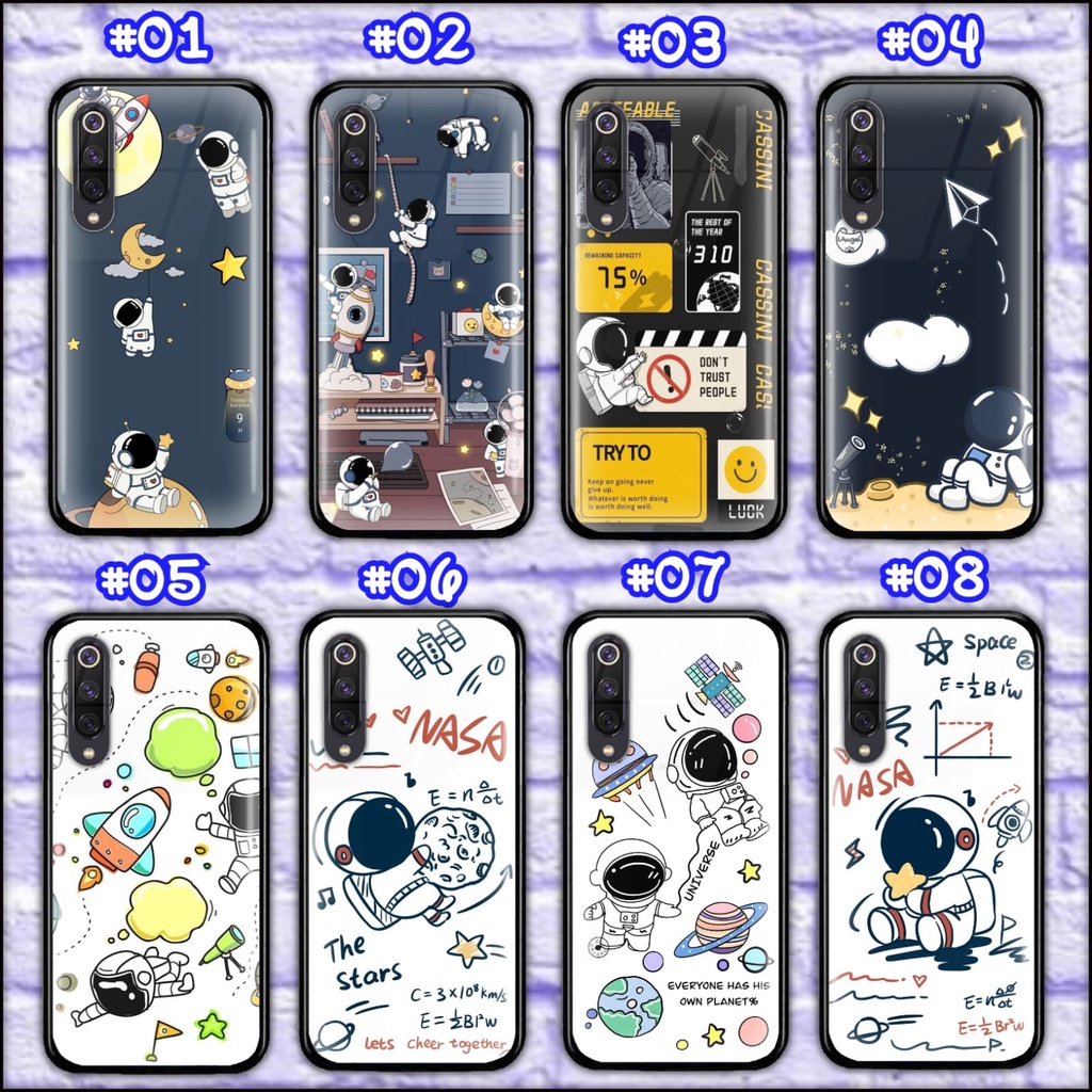 VIVO Y71 ,  Y81 , Y83 FINGER , Y91 / Y93 / Y95 , Y91C / Y93 PREMIUM CASE GLASS MOTIF NASA 2