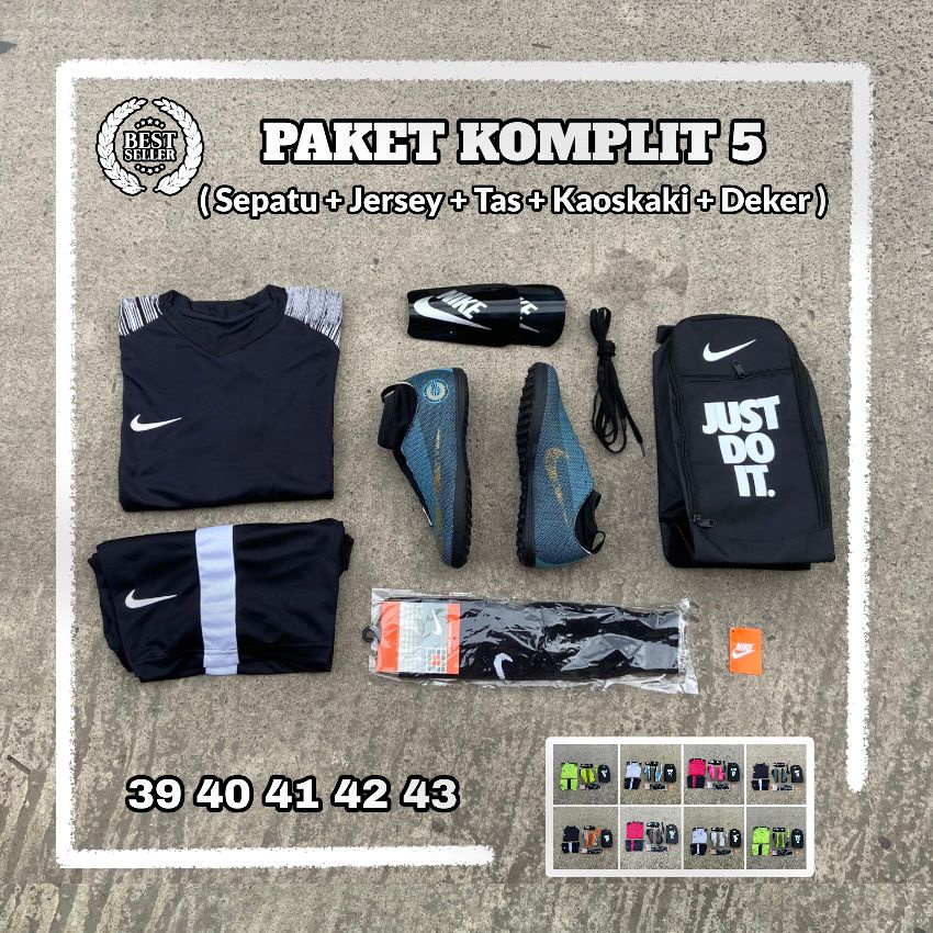 Sepatu Futsal Paket Komplit Nike C Premium Color Terbaru