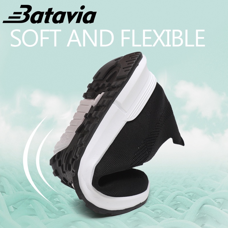 （COD）Batavia Baru Sepatu Wanita Sneakers Bernapas Tipis Kasual Mesh Rajutan Sepatu Wanita Sepatu Lari D09 A121