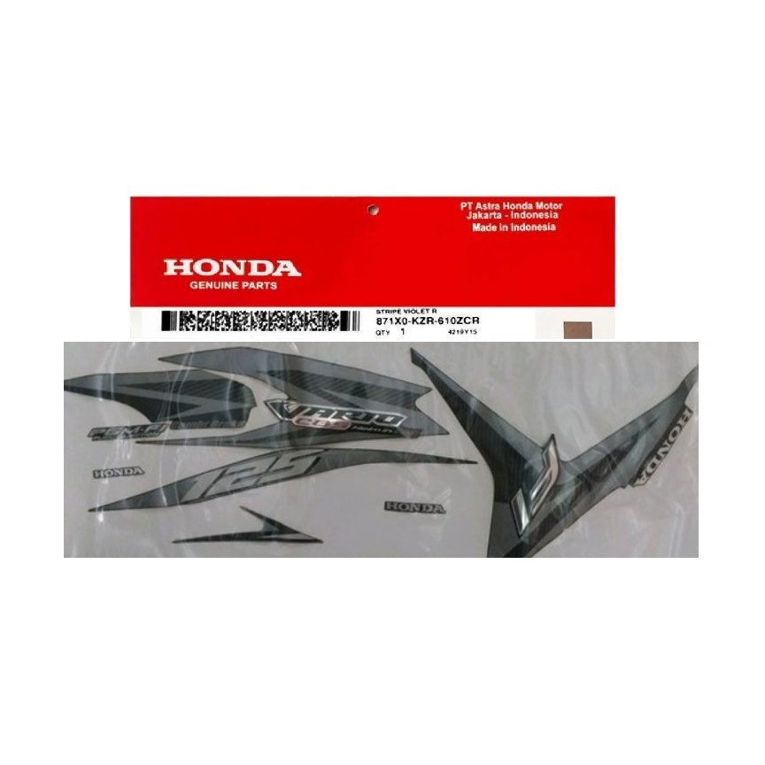 STRIPE VIOLET R -Sticker Honda Vario 125 Violet KANAN - 871X0KZR610ZCR