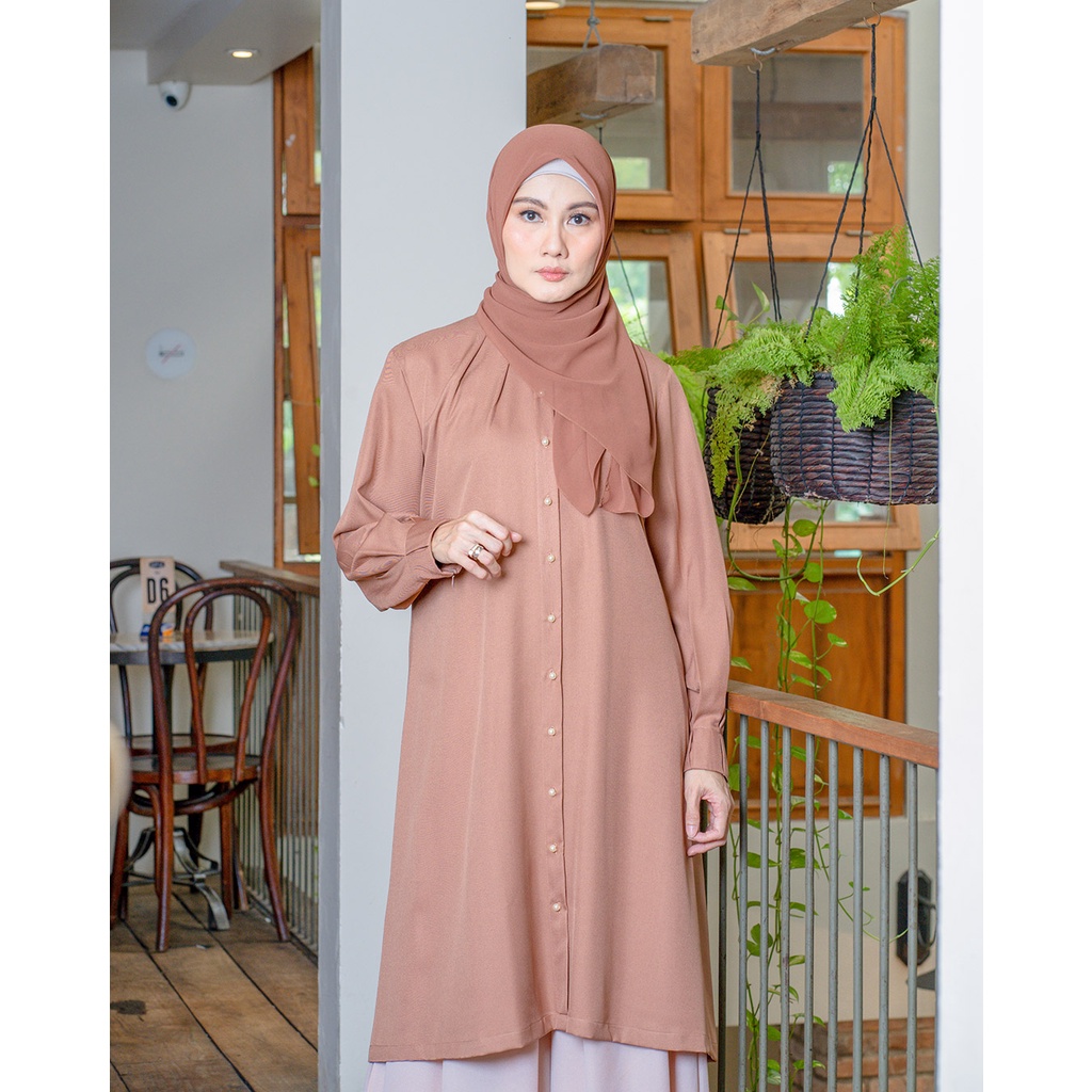 Monokhei - Faye Tunic - Tunik Wanita | Tunik Polos | Baju Atasan Muslim Wanita