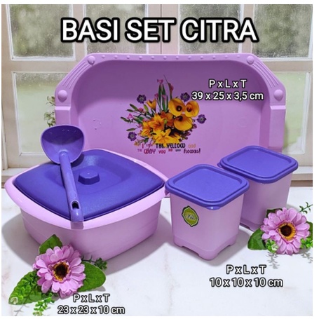 TEMPAT SAYUR/BASI CITRA SERBAGUNA SET ISI 3 + NAMPAN