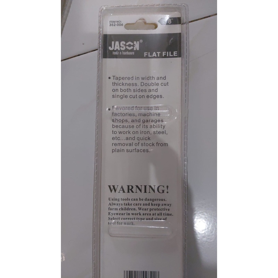 KIKIR PLAT KASAR GAGANG KARET JASON 8&quot; (352-006), 10&quot; (352-007), 12&quot; (352-008)