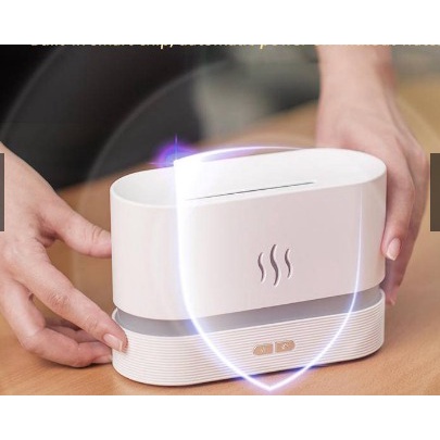 Humidifier Air Diffuser USB Ilusi Api Alat Pengharum Ruangan Aromaterapi Essensial Oil 180ML