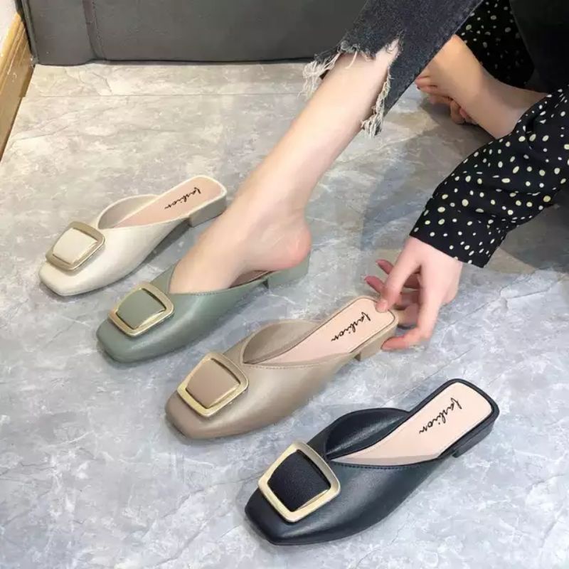 Minipetite SD2208 Sepatu sendal sandal tanpa tumit casual santai sehari hari ringan lentur termurah nyaman dipakai untuk anak 9 tahun sd dewasa size 36 - 40