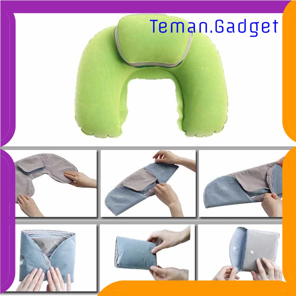 TG-TRV Bantal Leher U-Shape Inflatable Air Blow Up