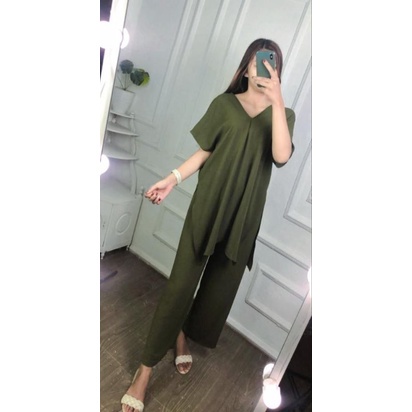 NEW SET NAGITA CRINGKLE TERLARIS SETLONG BLOUSE KEKINIAN