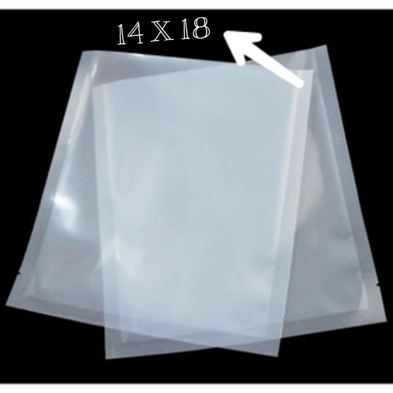 PLASTIK VACUUM POLOS LEMBARAN 14x18