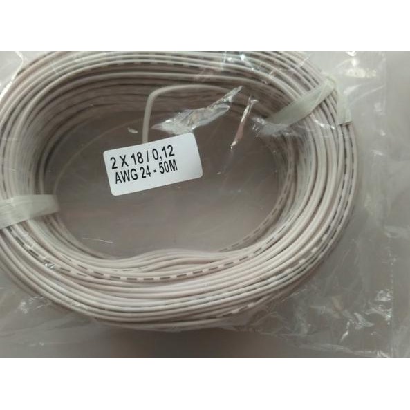 Kabel awg 24 isi 2 x 50m Putih