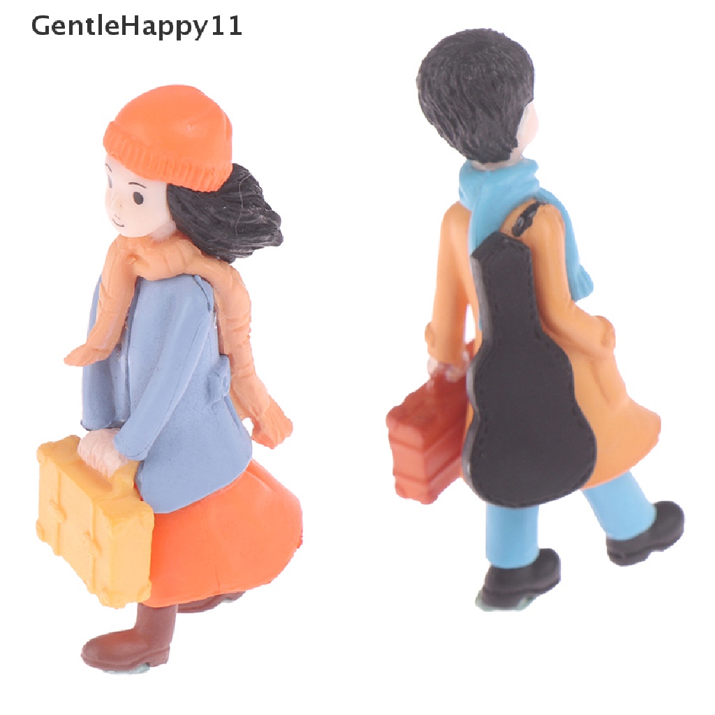 Gentlehappy Travel Couple DIY Mini Miniatur Taman Peri Dekorasi Rumah Boneka Lanskap Mikro id