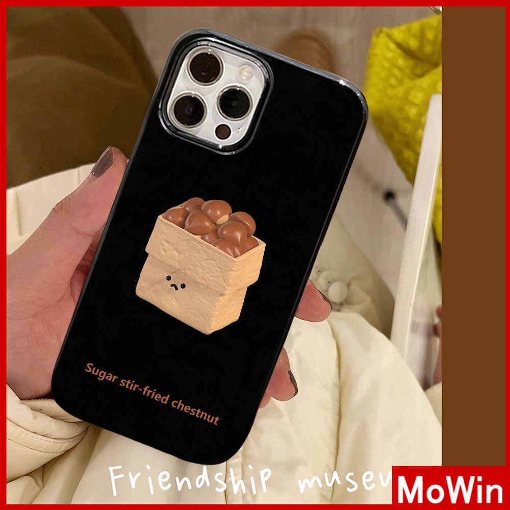 For iPhone 14 Pro max iPhone Case Black TPU Soft Case Candy Case Shockproof Big Hole Protection Camera Cute Chocolate Compatible For iPhone 13 Pro max 12 Pro Max 11 xr xs 7Plus 7 8