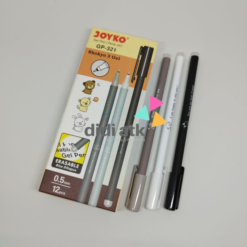 

Pulpen Gel Joyko Hapus GP-321 0.5mm 1 Pak (12 Pcs)