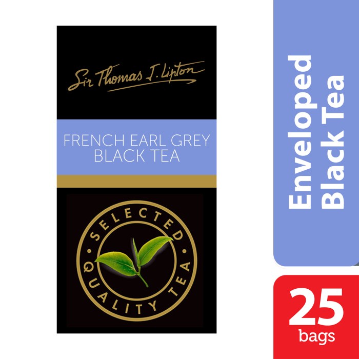 

Sale Lipton French Earl Grey Stl 25x2g /TEH DIET/TEH PELANGSING/TEH HIJAU/TEH JATI CINA/TEH JAGUNG