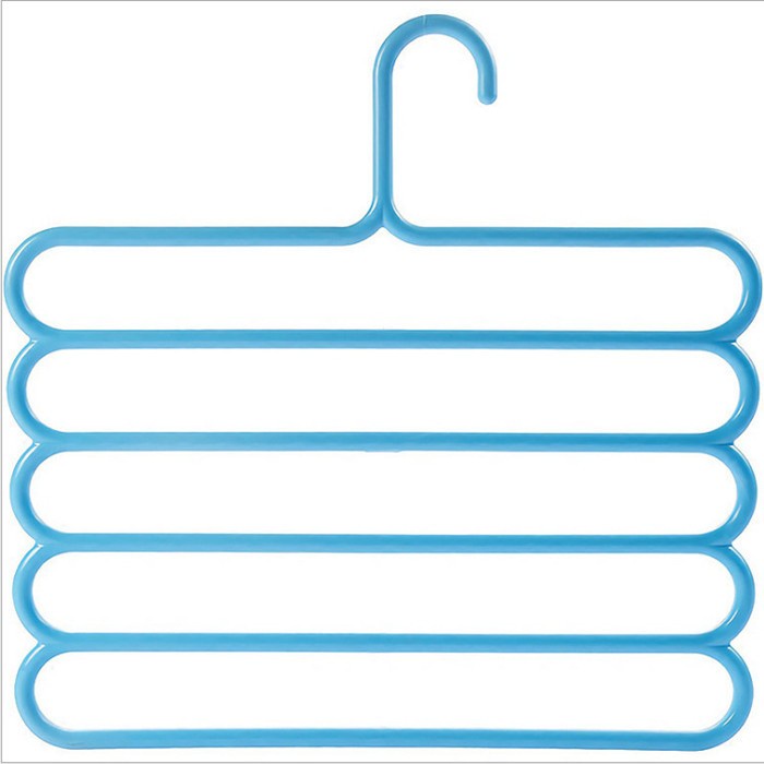HANGER SUSUN 5 Gantungan Pakaian / Magic Hanger Baju Celana Jilbab Handuk 5 Tingkat - MIKHAMART