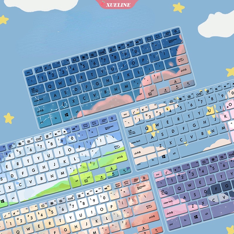 Film Pelindung Debu keyboard Motif Kartun Warna-Warni Untuk Asus Pro 5448 14 inch FA8265