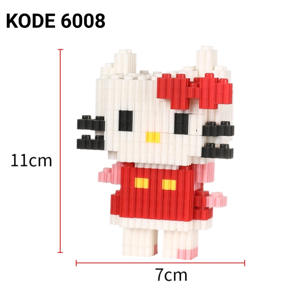 Nano block mini hello kitty series building block mainan edukasi anak bricks mini set hadiah dan pajangan