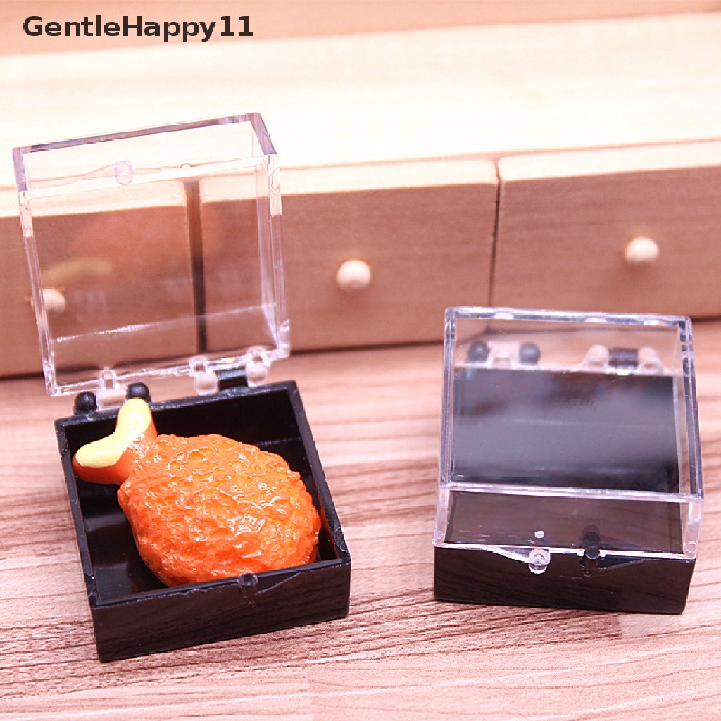 Gentlehappy 2Pcs Miniatur Kotak Permen / Dessert / Kue Untuk Dekorasi Rumah Boneka