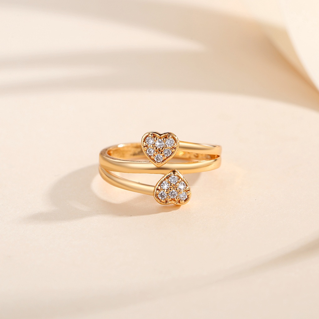 Y870 【COD】Cincin Anak Titanium Lapis Emas Warna Gold Korea Karat MurahTidak Luntur