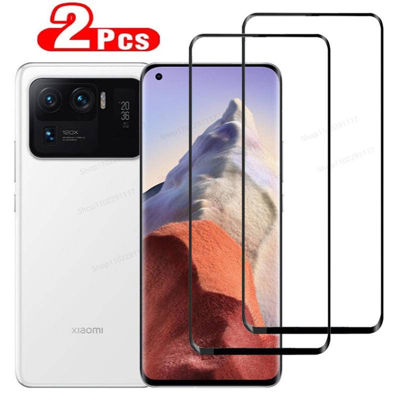2pcs Pelindung Layar Tempered Glass 9H Curved Untuk Xiaomi 10 11 12 12X 12S Pro Ultra Mix 4 Redmi Note 10 10 Pro Lite
