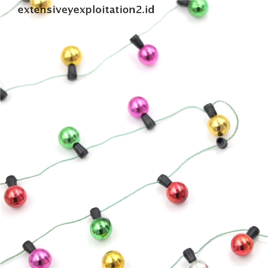 Mainan Miniatur Lampu String Warna-Warni Bahan Plastik Ukuran 1m Untuk Rumah Boneka
