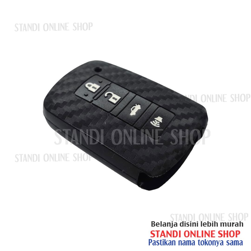 Sarung Kunci Silikon Remote Cover Carbon Smartkey Toyota Camry Altis